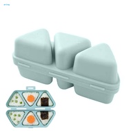 ARI Portable Rice Ball Container Onigiri Maker 6-cavity Triangle Onigiri Mold Bento Box 2-in-1 Rice 