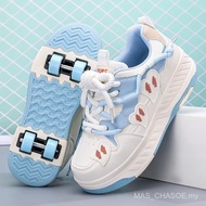 Ultra-Light 4-Wheel Detachable Roller Skates for Kids Outdoor Casual Sneakers for Boys & Girls Sport