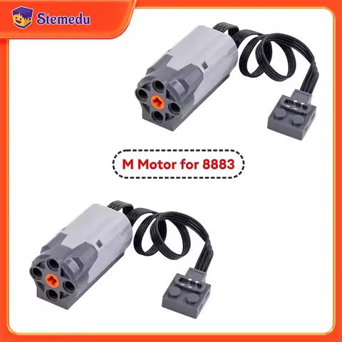 2PCS M Motor Power Functions Group MOC Technical Parts PF Blocks 8883 58120c01 Speed Motor Compatibl