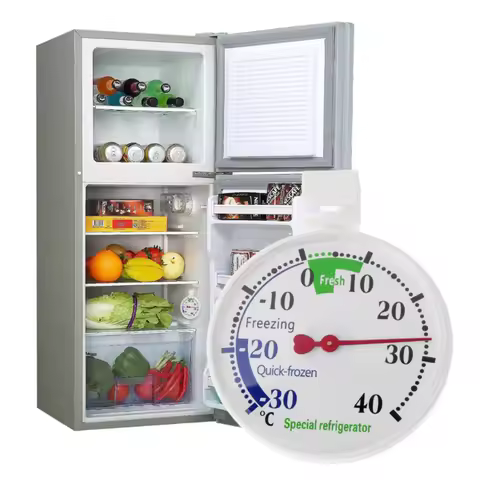 Refrigerator Thermometer -30-40 degree C Classic Fridge Thermometer Large Dial Thermometer for Freez