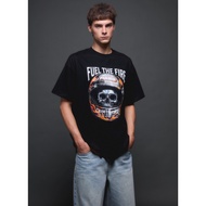 Hakii เสื้อยืด คอกลม สีดำ Heavy Cotton 100% Oversized Black T-Shirt