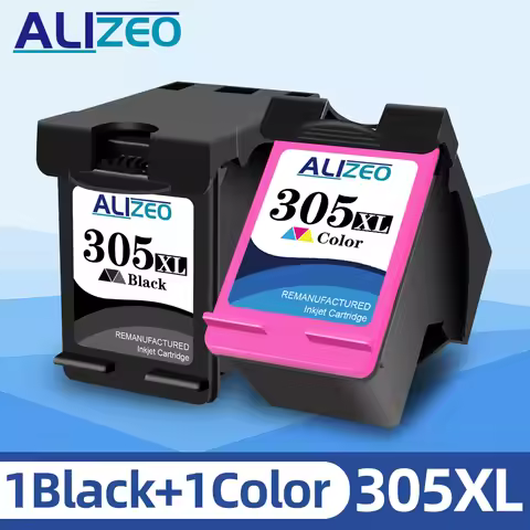 Alizeo 305 XL Ink Cartridge remanufactured For HP305 HP Deskjet ENVY Officejet 1210 1212 1215 1255 2