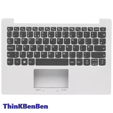 UK English White Keyboard Upper Case Palmrest Shell Cover For Lenovo Ideapad 120S 11 11IAP Winbook S