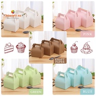 20pcs/pack Cake West Point White/Brown/Pink/Green Kraft Paper Packaging Cupbox Wedding Party Portable Paper Box Carton