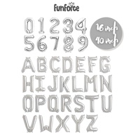 Silver Number Balloon Alphabet Balloon Letter Balloon 16 inch 40 inch Foil Balloon Decoration