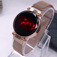 JAM TANGAN WANITA LED DIGITAL MAGNET TOUCH SCREEN IMPORT