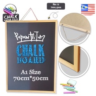 A1 (70cm*50cm) Hanging CHALKBOARD Blackboard Children Office Cafe Pub Restaurant School Papan Hitam