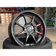 NEW 15X6.5J AOW CE28 Club Racer Rim (set of 4) Dark Gunmetal 4X100 for NBox City Jazz Vios Yaris Bez