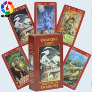 Dragons Tarot 10.3*6cm 78 Pcs Vintage Tarot Cards Makes Good Use of Dragons In Their Various Guises