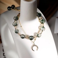 綠幽靈爆花珠手鏈 | 事業運 | 提升自信 | 增強財運 | 招貴人 黑超七/紫