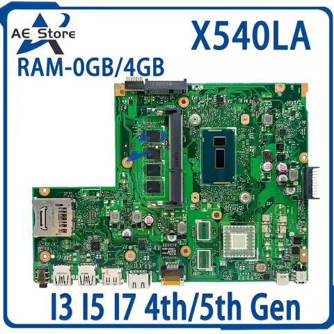 For ASUS A540L Mainboard X540LJ Latest Generation CPU i3 i5 i7 100% tested