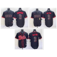 Cincinnati Reds Joe Burrow No. 9 Dri-FIT ADV ML-B Men's Limited Edition Baseball Jersey-Black-2