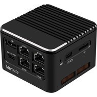 MR-M1 Plus Mini PC Computer Intel i3-N305, 8C/8T, 16G RAM NO SSD, 4K Display 4 LAN I226 2.5GbE/USB3.