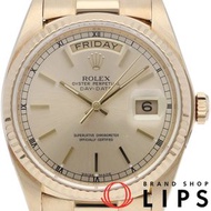 二手勞力士星期日曆型腕錶 18038(6)，附原廠錶盒、保固卡和國際保固卡。 18K黃金男士腕錶，顏色錶盤。 1980年產。品相極佳。