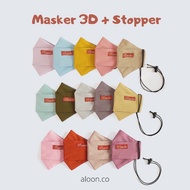 3D EVO STOPPER Cloth Mask Premium 2-Ply Mask Necklace - Cloth Mask - 3D Mask - Hijab Mask