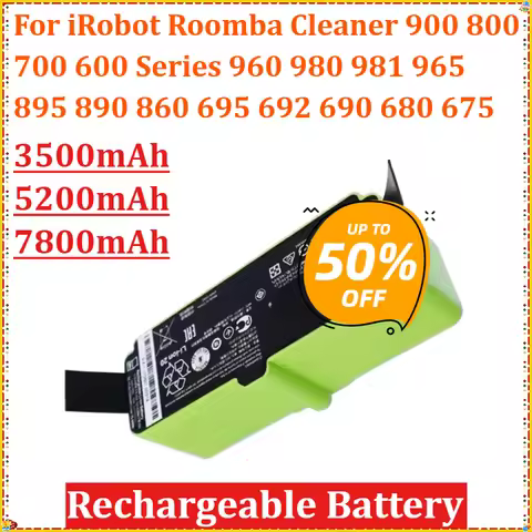 14.4V Rechargeable Battery for iRobot Roomba Cleaner 900 800 700 600 Series 960 980 981 965 895 890 