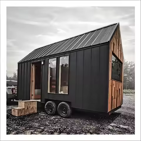 Prefab Small Tiny House on Wheels Movable Unit, for Urban Compact Living & Simple Life for Urban Lif