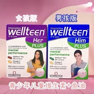 British Wellteen Plus Enhanced Version Boys Girls Teenagers Multivitamin Fish Oil 13 Years Old+26 Ye