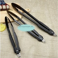 9 inch 12 inch Food Tong Food Clip Black Stainless Steel