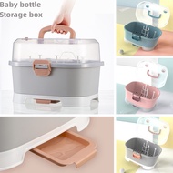 【SG Stock】High quality Baby Milk Bottle Storage Box Container with Drying Rack