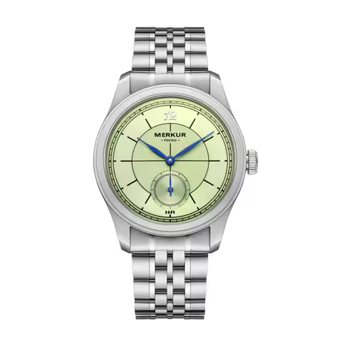 The New MERKUR Cross Line Sector Dial Green Retro Casual Watch for Men Business Series Manual Chorde