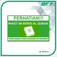 Stiker Paket berisikan Al Quran