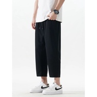 Cropped Pants Men Summer Thin Loose Trendy Casual 9-point Pants Small Sports Straight Sweatpants 8-p