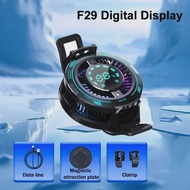 F29 Phone Magnetic/ Back-clip Semiconductor Cooling Radiator with Temperature Display for IOS Androi