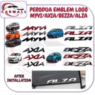 Perodua Alza Axia Bezza Myvi old Myvi lagi Best Myvi GearUp Alloy Emblem Logo Wording Emblem Metal B