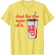 Coca-Cola T-Shirt - Diet Coke Just For The Taste T-Shirt – Men's Retro 90s Shirt Unisex Cotton Combe