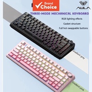 AULA F75 Wireless Gaming Mechanical Keyboard RGB Customized 75% Layout Side-engraving Gasket Mounted