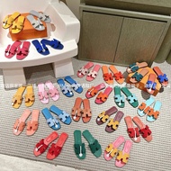New Arrival HERMES ORANS Flat Slippers - Suede & Jelly Materials | Summer Comfortable Beach Slipper