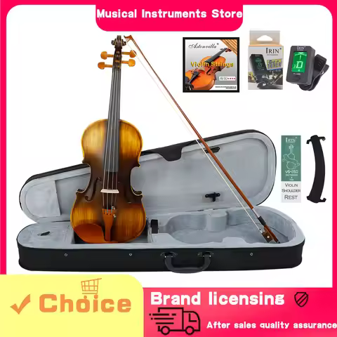 IRIN 4/4 Acoustic Violin Matte EQ Electric Acoustic Professional Violin Fiddle With Tuner Shoulderin