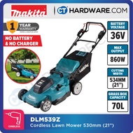 MAKITA DLM539Z CORDLESS LAWN MOWER 18V | 530MM (21") WITHOUT BATTERY & CHARGER