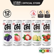 Chi Forest 元气森林 Zero Sugar Soda Sparkling Water Mixed Pack 330ml × 12 Cans  (Genki Forest)