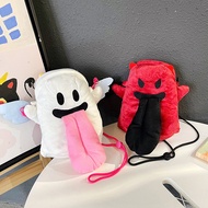 Halloween Funny Ghost Bag Small Messenger Bag Cute Style Shoulder Bag Atmosphere Funny Style Cute Un