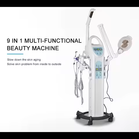 9in1 Multi-functional Beauty Insteument Multifunction Korean Beauty Machine with Facial Steamer Whol