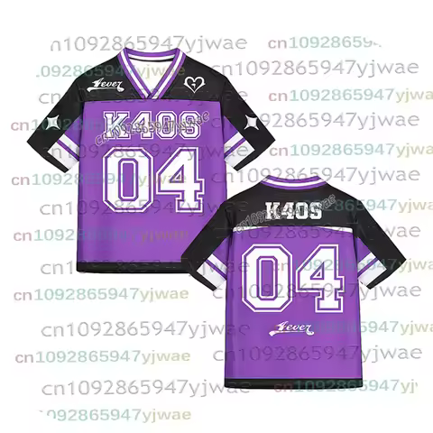 2026 New Summer K4OS 04 Purple Football Jersey Kpop Concert Jersey Fashion Y2K Streetwear Fans Gift 