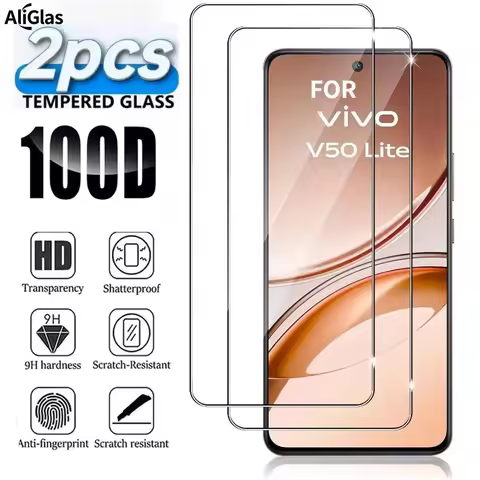2Pcs Premium Tempered Glass for VIVO V50 Lite Screen Protector for Vivo V30 40 SE 50 Lite 60 Lite Ea