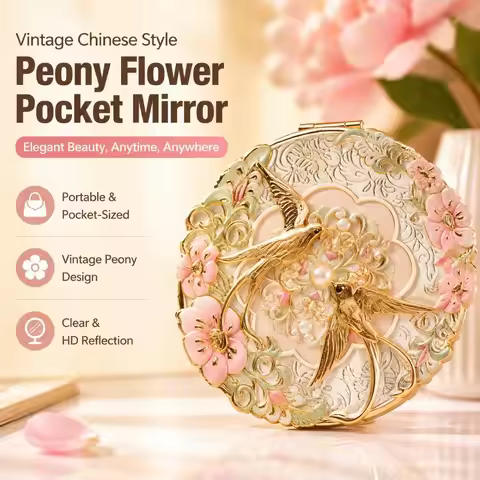 Xi’an Skylark Portable Hand Mirror Elegant Ancient Chinese Style High Aesthetic Vanity Mirror Pocket