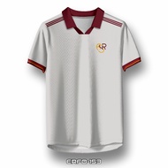 AS Roma White Gold Edition Jersey - T-Shirt WhitePOLO with Premium Maroon Gold Accents Giallorossi E
