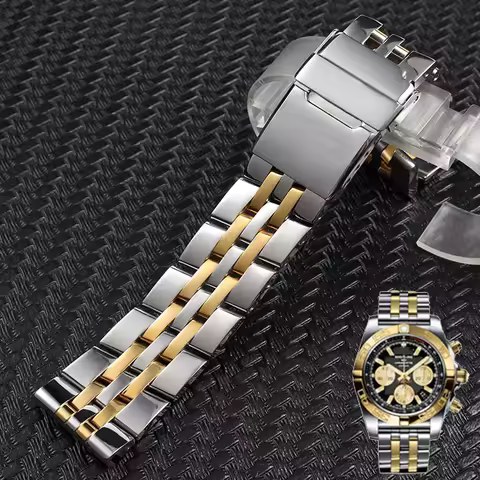 20mm 22mm 24mm Solid Stainless Steel Wristband For Breitling Strap Timing Super Ocean Avenger NAVITI