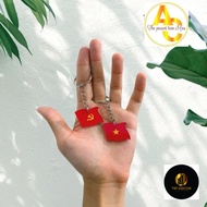 Party flag keychain, Vietnam flag keychain