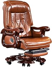 Boss Office Chair High-Back Leather Executive Swivel Adjustable Swivel Office Desk Chair with Armrests Lumbar Support Desk Ergonomic Chair Chair Home Office Chair Reclining Swivel Chair Boss Chair