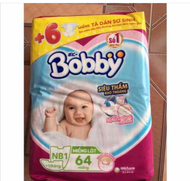 [ XÃ KHO TÃ GIÃM GIÁ ] MIẾNG LÓT SƠ SINH BOBBY NB1 64 MIẾNG +TẶNG KÈM 6 MIẾNG [ Dành cho trẻ sơ sinh