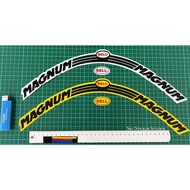 Magnum Bell (White &amp; Black / Yellow &amp; Black) Sticker Helmet Printing Designs #magnum #bell