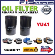 FIS Oil Filter Nissan YU41 15209-0T000 O-5122F Penapis Minyak Hitam Kereta