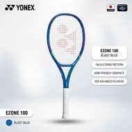 YONEX EZONE 100 Blast Blue Racket| 16×19 String, Arm-Friendly Graphite Racket for Advanced Tennis Pl