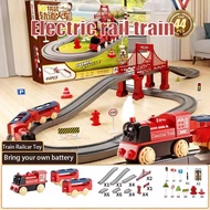 DIY Mini Train Set Electric High-speed Train Model Electric Assembled Railway Train Toy