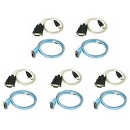 5X RJ45 Network Cable Serial Cable Rj45 to DB9 and RS232 to USB (2 in 1) CAT5 Ethernet Adapter LAN C